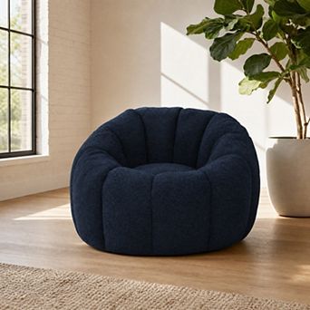 40" Bean Bag Sofa Chair with Armrests Stuffed High-Density Foam Lazy Comfy BeanBag for Adults Living
