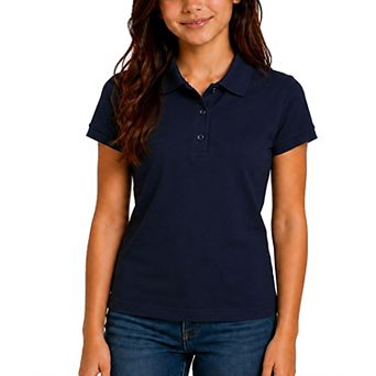 Jump Start Juniors 3-Button Short Sleeve Stretch Pique Polo Shirts School Uniform