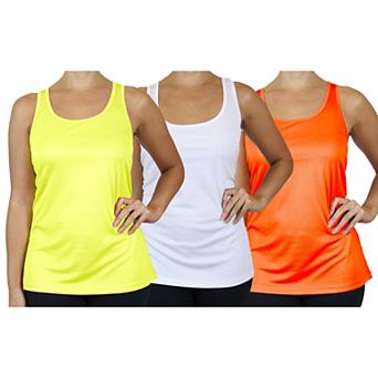 Galaxy By Harvic Women's Moisture Wicking Racerback Tank-3 Pack