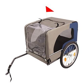 Yurblax Heavy Duty Pet Bike Trailer, 16" All-Terrain Wheels, Foldable Dog Carrier