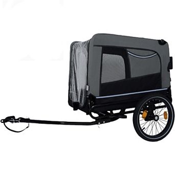 Yurblax Extra Large 2-in-1 Bike Trailer & Push Cart, 88LB Capacity, Non-Slip