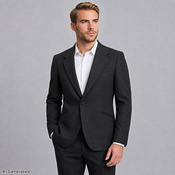 Men's Suit Jacket Classic Fit One Button Notch Lapel Sport Blazer