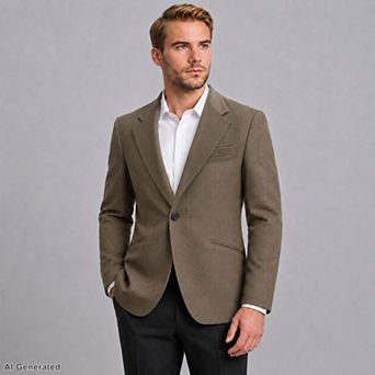Men's Suit Jacket Classic Fit One Button Notch Lapel Sport Blazer