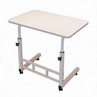 Mobile Adjustable Laptop Desk with Wheels Compact Rolling Workstation, Height Adjustable, Portable
