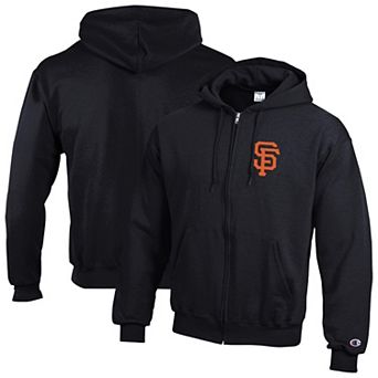 Men's Champion Black San Francisco Giants Powerblend Full-Zip Hoodie