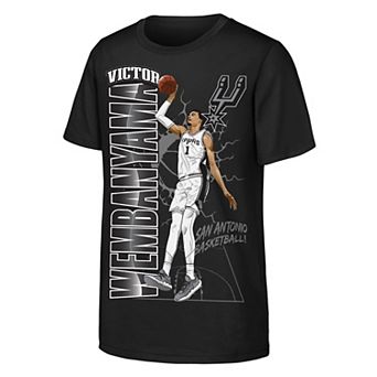 Youth Outerstuff Victor Wembanyama Black San Antonio Spurs Height T-Shirt