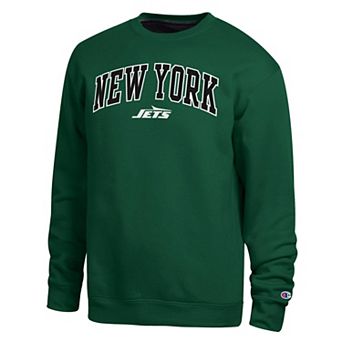 Men's Champion Green New York Jets Contrast Lined Sweatshirt