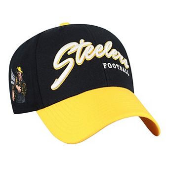Men's '47 Black Pittsburgh Steelers Throwback MVP Adjustable Hat