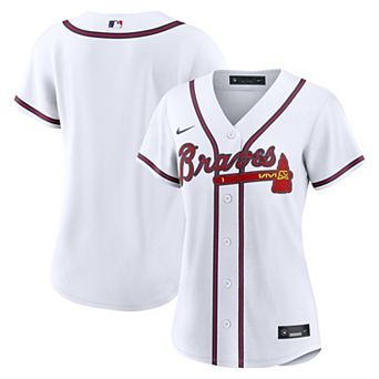 Women's Nike White Atlanta Braves Home Replica Jersey