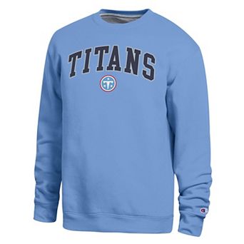 Men's Champion Light Blue Tennessee Titans Contrast Lined Sweatshirt