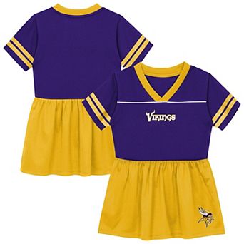 Toddler Outerstuff Purple Minnesota Vikings Stadium Lights V-Neck Fashion Football Jersey Dress