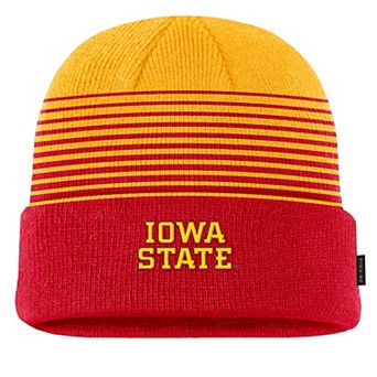 Men's Nike Cardinal/Gold Iowa State Cyclones 2026 On-Field Gradient Terra Cuffed Knit Hat
