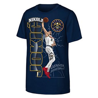 Youth Outerstuff Nikola Jokić Navy Denver Nuggets Height T-Shirt