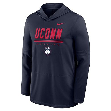 Men's Nike Navy UConn Huskies 2026 Sideline Dri-FIT Lightweight Hooded Top