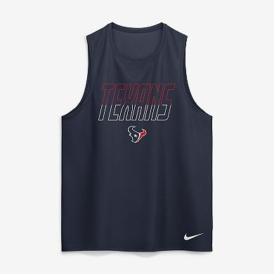 Men's Nike Navy Houston Texans Kickoff Miler Dri-FIT Tank​ Top
