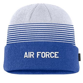 Men's Nike Royal/White Air Force Falcons 2026 On-Field Gradient Terra Cuffed Knit Hat