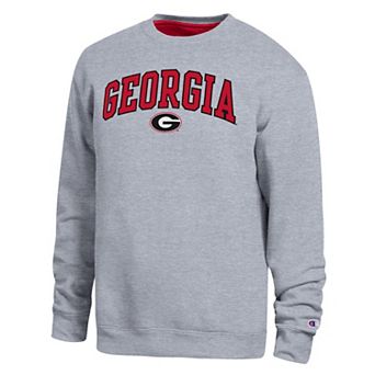 Men's Champion Heather Gray Georgia Bulldogs Arch Sweatshirt