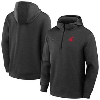 Men's Nike Black Washington State Cougars Coaches Dri-FIT Half-Zip Hoodie