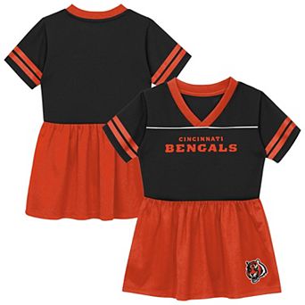 Toddler Outerstuff Black Cincinnati Bengals Stadium Lights V-Neck Fashion Football Jersey Dress