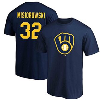 Men's Fanatics Jacob Misiorowski Navy Milwaukee Brewers Big & Tall Name & Number T-Shirt