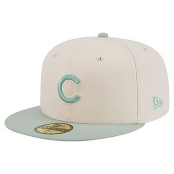 Men's New Era Cream/Green Chicago Cubs Color Pack 59FIFTY Fitted Hat