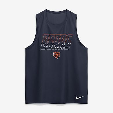 Men's Nike Navy Chicago Bears Kickoff Miler Dri-FIT Tank​ Top