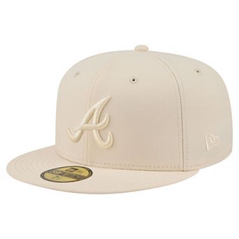 Men's New Era Cream Atlanta Braves Color Pack 59FIFTY Fitted Hat