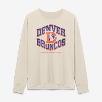 Women's Fanatics Cream Denver Broncos Heritage Legacy Long Sleeve T-Shirt