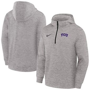 Men's Nike Gray TCU Horned Frogs Coaches Dri-FIT Half-Zip Hoodie