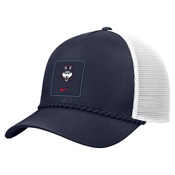 Men's Nike Navy UConn Huskies 2026 On-Field Rope Adjustable Trucker Hat