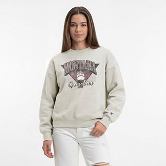 Women's Champion Oatmeal Montana Grizzlies All-Star Weave Sweatshirt