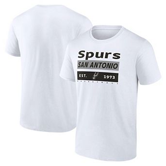 Men's Fanatics White San Antonio Spurs Finger Roll T-Shirt