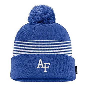 Men's Nike Royal Air Force Falcons 2026 On-Field Peak Cuffed Knit Hat with Pom