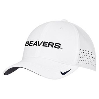 Men's Nike White Oregon State Beavers 2026 On-Field AeroBill SwooshFlex Dri-FIT Hat