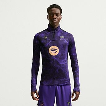 Men's Nike Black Barcelona 2026/27 Away Strike Drill Dri-FIT Quarter-Zip Top