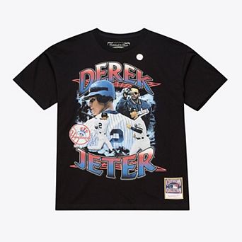 Men's Mitchell & Ness Derek Jeter Black New York Yankees Cooperstown Collection Big & Tall Legendary Collage Player Graphic T-Shirt