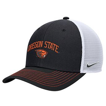 Men's Nike Black Oregon State Beavers Rise Adjustable Trucker Hat