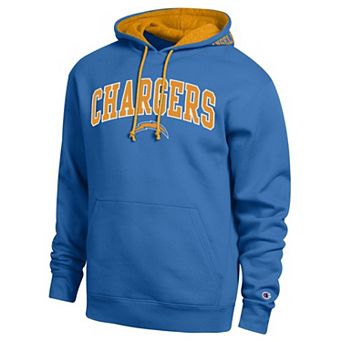 Men's Champion Powder Blue/Gold Los Angeles Chargers Contrast Hoodie