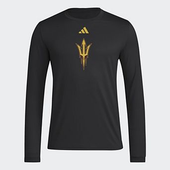 Men's adidas Black Arizona State Sun Devils Primary Locker Logo Pre-Game Long Sleeve T-Shirt