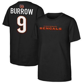 Youth Outerstuff Joe Burrow Black Cincinnati Bengals Name & Number T-Shirt