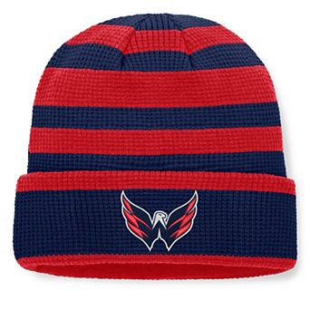 Men's Fanatics Navy/Red Washington Capitals Fundamental Steady Cuffed Knit Hat