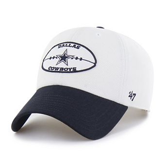 Men's '47 Cream/Navy Dallas Cowboys Pique Patch Clean Up Adjustable Hat
