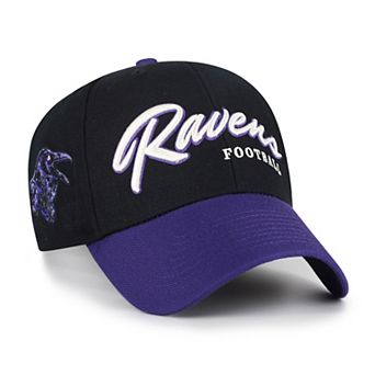 Men's '47 Black Baltimore Ravens Throwback MVP Adjustable Hat