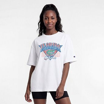 Women's Champion White Florida Gators Retro Oversized T-Shirt
