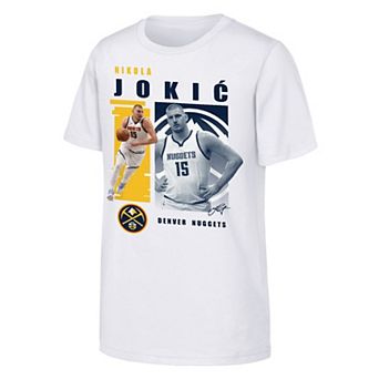 Youth Outerstuff Nikola Jokić White Denver Nuggets Highlights T-Shirt