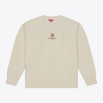 Women's Mitchell & Ness Cream Vegas Golden Knights Core Essentials Sweatshirt