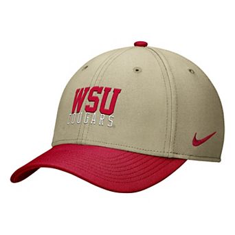 Men's Nike Beige/Crimson Washington State Cougars Dri-FIT SwooshFlex Hat