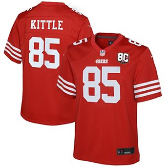 Youth Nike George Kittle Scarlet San Francisco 49ers 80th Anniversary Game Jersey