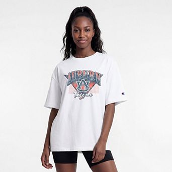 Women's Champion White Auburn Tigers Retro Oversized T-Shirt