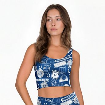 Women's Concepts Sport Royal Indianapolis Colts Grady Allover Print Bralette